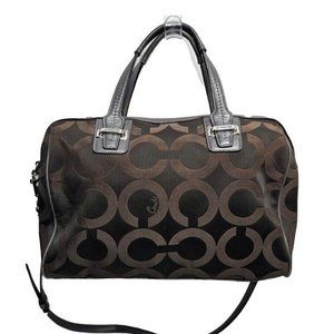 Coach Taylor OP Art Black Canvas Sachel F25503